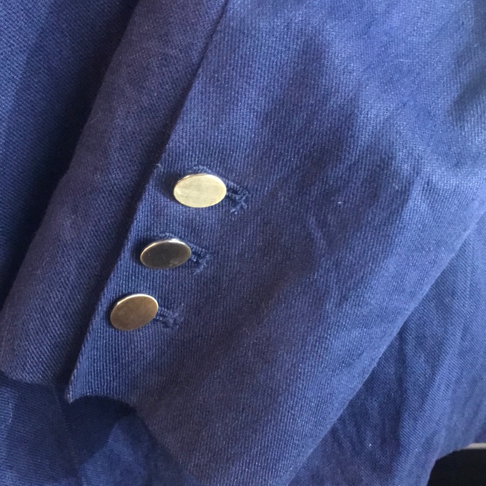 Vince Blue Sport Coat with Notched Lapel and Textured Fabric. MensXL - Picture 5 of 8